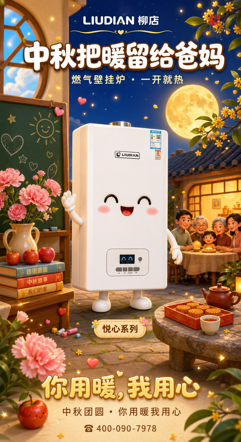 柳店0925 中秋海报·燃气壁挂炉